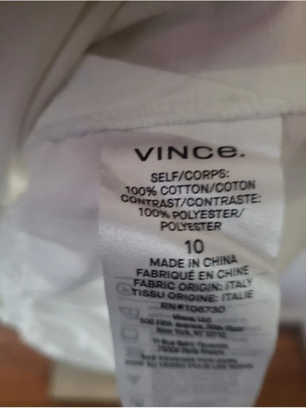 Vince White Cotton Poplin Open Cutout Back Puff Sleeve Blouse Top 10 - Picture 6 of 10